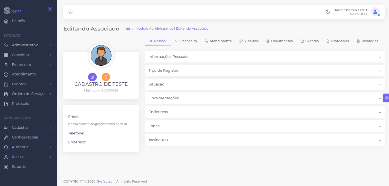 Módulo Administrativo